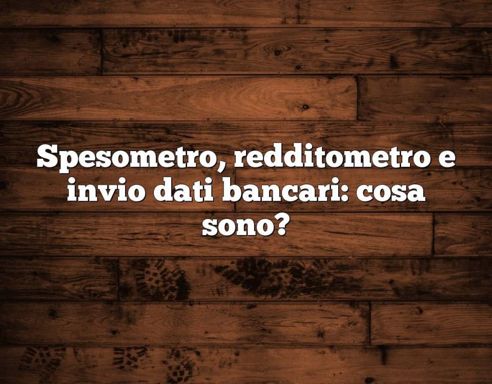 Spesometro, redditometro e invio dati bancari: cosa sono?