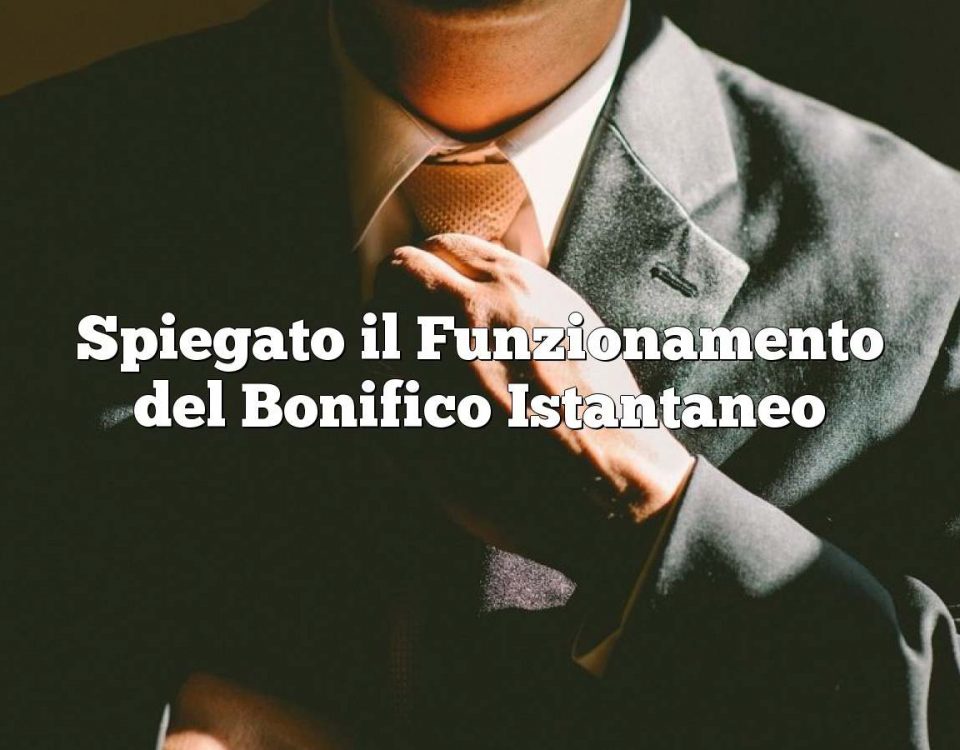 Spiegato il Funzionamento del Bonifico Istantaneo