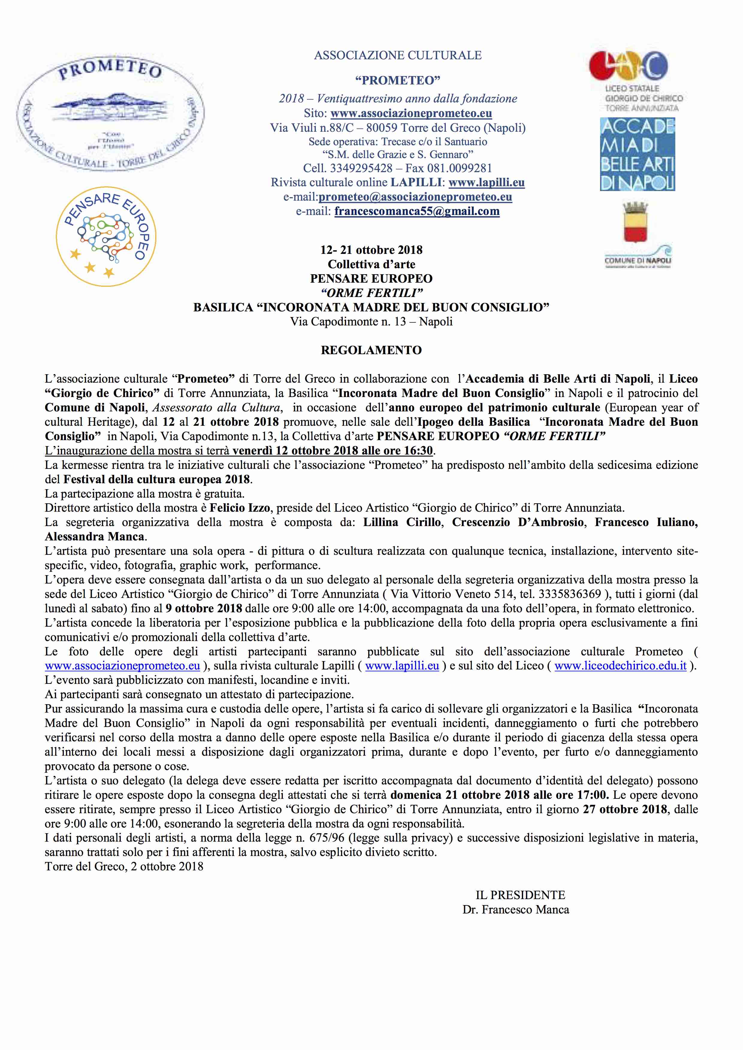 regolamento esempio associazione culturale