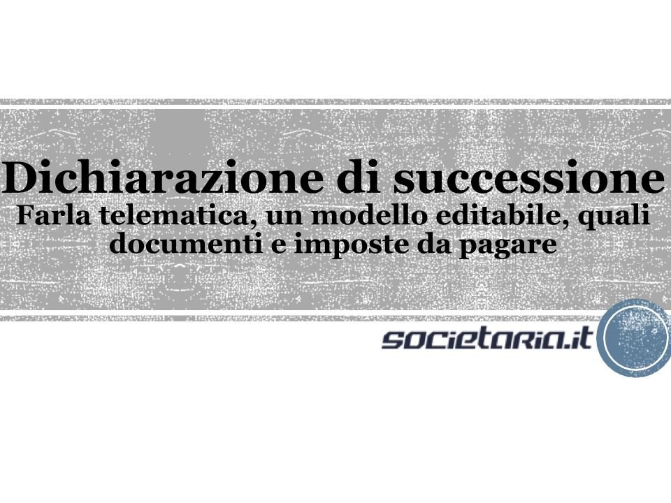 Dichiarazione di successione