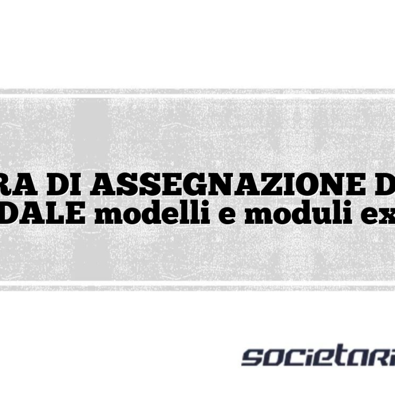 LETTERA DI ASSEGNAZIONE DI AUTO AZIENDALE modelli e moduli excel doc