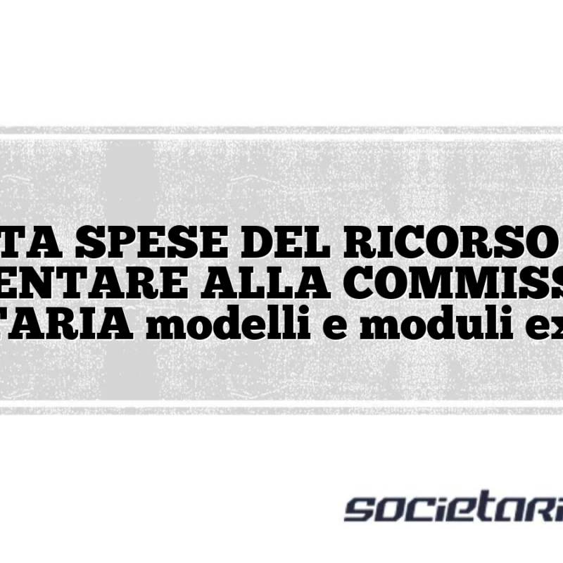 NOTA SPESE DEL RICORSO DA PRESENTARE ALLA COMMISSIONE TRIBUTARIA modelli e moduli excel doc