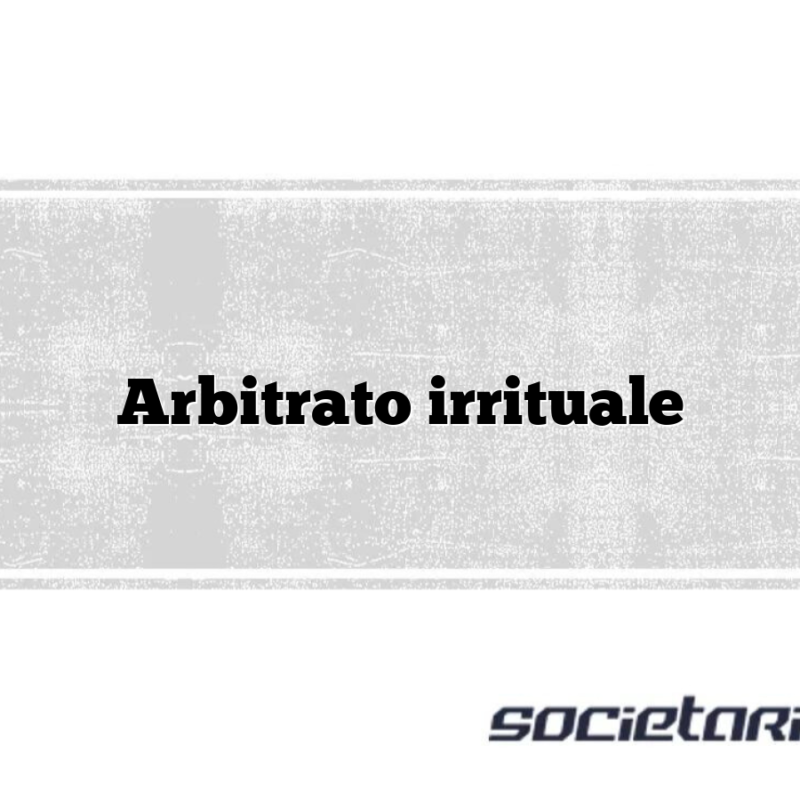 Arbitrato irrituale