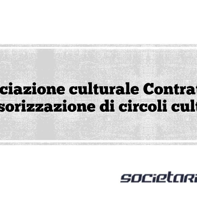 Associazione culturale Contratto di sponsorizzazione di circoli culturali