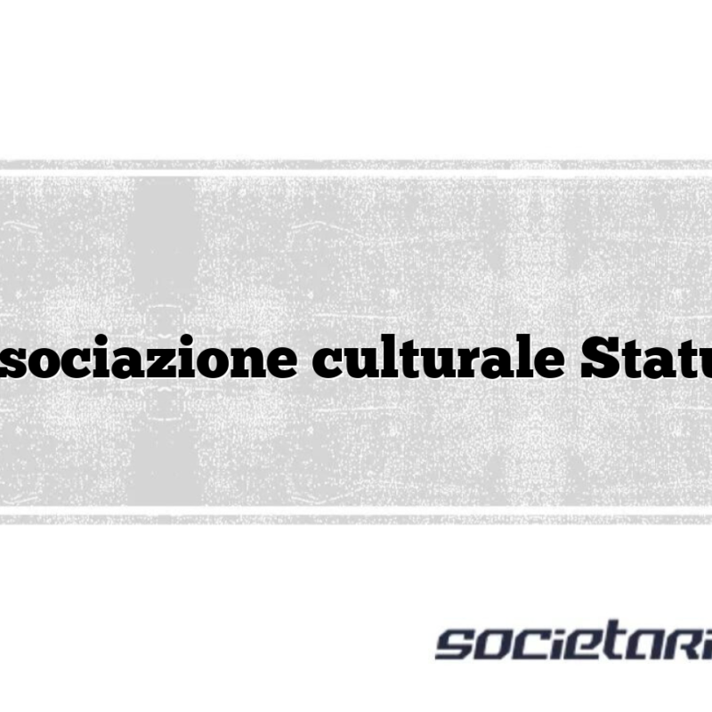 Associazione culturale Statuto