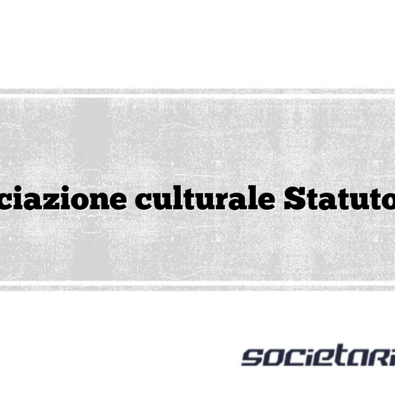 Associazione culturale Statuto APS