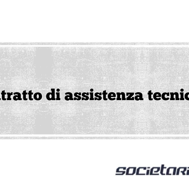 Contratto di assistenza tecnica II