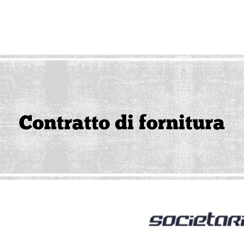 Contratto di fornitura