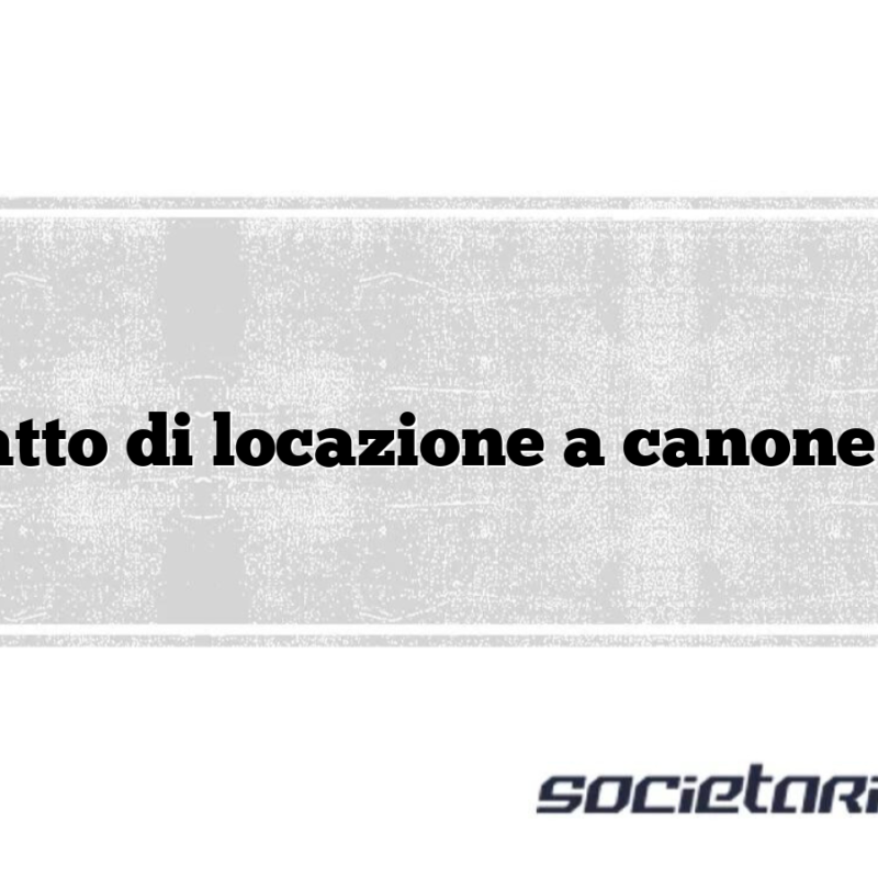 Contratto di locazione a canone libero
