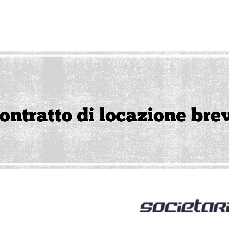 Contratto di locazione breve