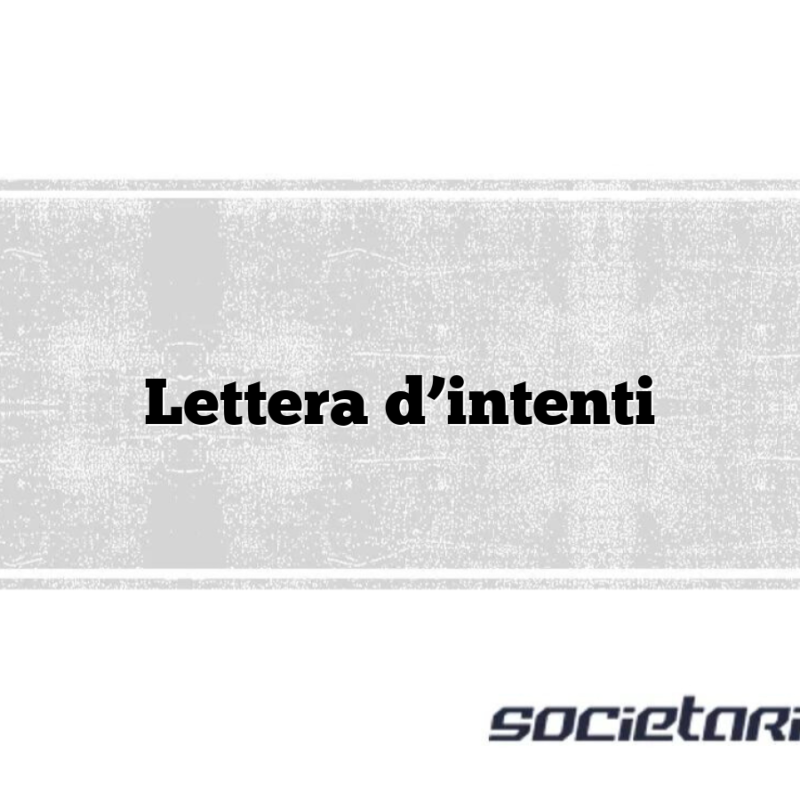 Lettera d’intenti