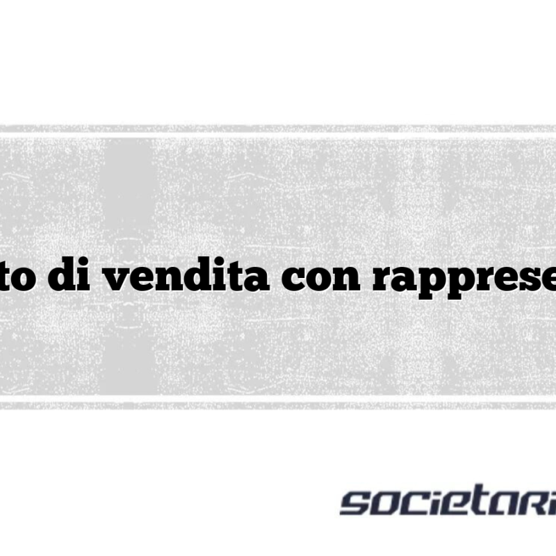 Mandato di vendita con rappresentanza