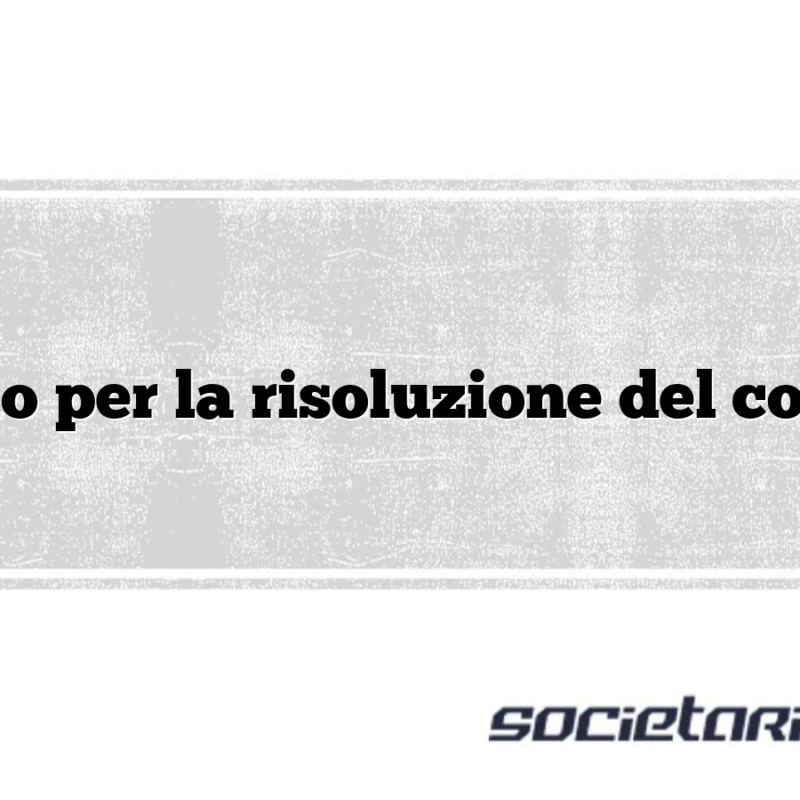 Modello per la risoluzione del contratto